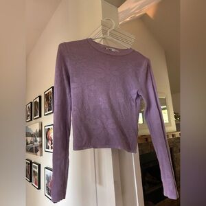 ZARA - Lavender Knit Floral Top
